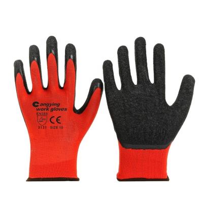 China General Handling Work Gloves Mechanic Gloves High Quality Rubber Latex Coated Surface Safety Gloves for sale