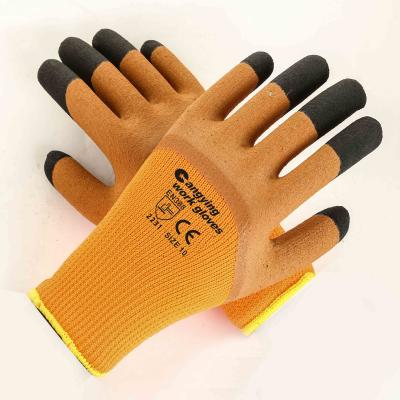 China Winter gloves china factory wholesale heavy latex gloves warm latex gloves winter heavy work gloves for sale