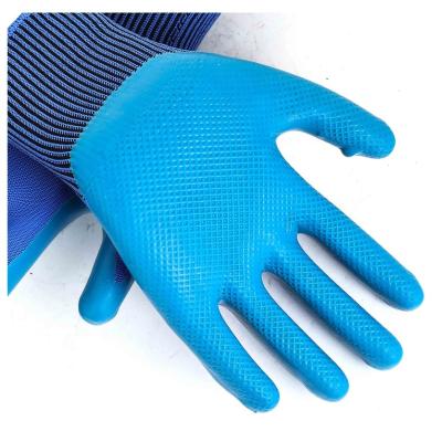 China General Handling Gloves Nylon Latex Embossed Grip Safety Work Gloves Logo Work Gloves Custom Liner Mechanic for sale