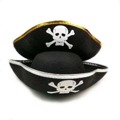 China Eco-friendly Non-Toxic Pirate Hat Pirate Hat Halloween Costume Pirate Hat For Adults Kids for sale