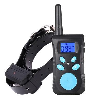 China Sustainable Training Collar With Dog Bark Collar 2-in-1 Remote Automatic Stop Shock Collar Rechargeable And Waterproof for sale