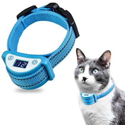 China Sustainable Automatic Trainer Collar for Cats Prevent Meowing Designed, Sound Vibrate and Shock 3 Working Modes forWaterproof and Rechargeable for sale