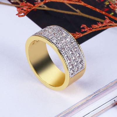 China Iced Out Mens Engagement Ring, Hip Hop 18K Gold Engagement Diamond Ring For Men for sale