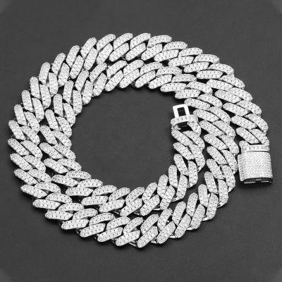 China Plain Silver 925 Sterling Silver Cuban Link Chain Jewelry, Hip Hop Men's Solid 925 Sterling Silver Cuban Link Chain for sale