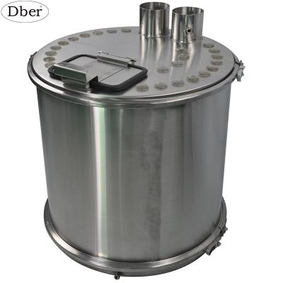 China High Capacity Automatic Round Powder Hopper Stainless Steel Large Powder Coating Trash Can for sale