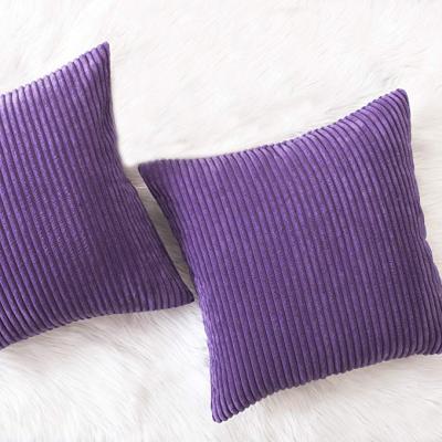 China Plain Ins Maize Color Pure Velvet Sofa Cushion Cover For Home Decor for sale