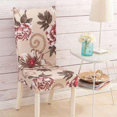 China Stretchable printed elastic chair cover of printed elastic chair cover and cheap common used chair cover for sale