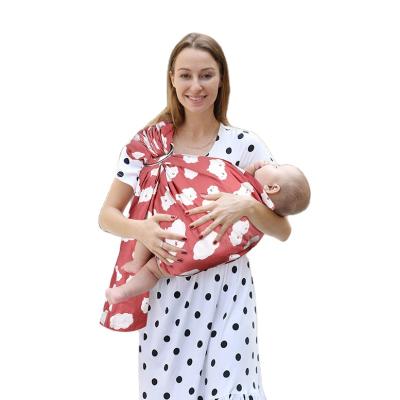 China Breathable Easy To Use Expandable Baby Wrap Carrier Baby Sling Cling Baby Ring Sling With Aluminum Ring for sale