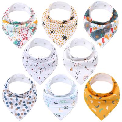 China Super Absorbent Cotton Baby Bibs Antibacterial Bandana Baby Burp Cloths Baby Bibs For Drooling And Teething for sale