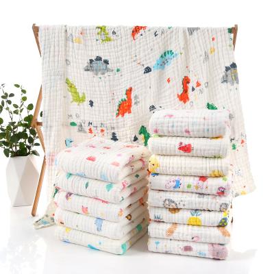 China 6 Layer Muslin Pure Cotton Anti-pilling Wrap Baby Blanket Muslin Infant Blanket for sale