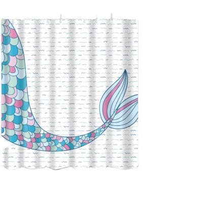 China Wholesale Custom Printed Shower Curtain Insulated Cute Kid Shower Curtain for sale