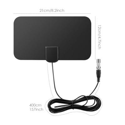 China New Size HDTV Antenna 35dbi Car Digital TV Antenna Super Thin Flat Indoor Outdoor Antenna for sale