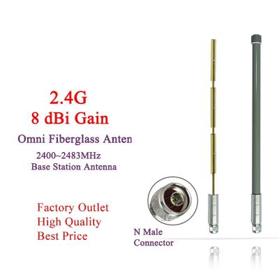 China Bulk Buy 2.4G Fiberglass Antenna Outdoor Omni Antenna With N Connector For DTMB-T Video Surveillance E-LTE-4 System for sale