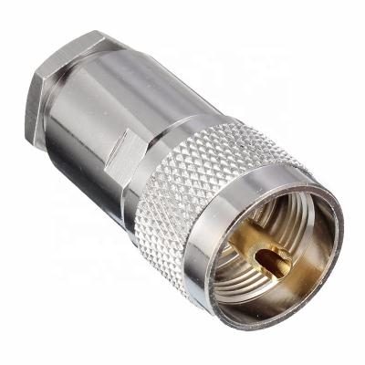 China Widely Used RF UHF Male PL259 Flange For RG8 RG165 RG213 LMR400 Cable RF Connector Adapter Nickel Plated Straight Connector for sale