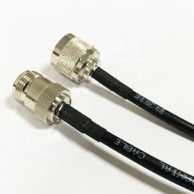 China Factory Price Brass RG58 LMR195 LMR200 LMR400 Jumper Cable 50 75 Ohm N Type LMR300 Connector With Male N Connector for sale