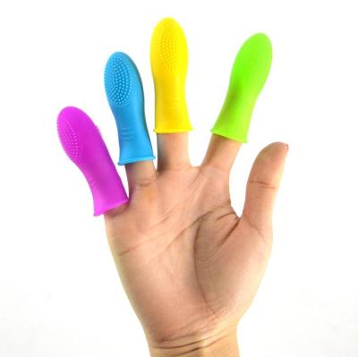 China Soft finger stall colors  women female clitoris masturbator orgasm massager masturbator fingerstall  sex toys for sale