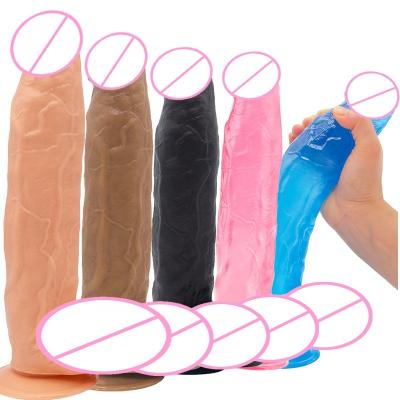 China Masturbation Skin Feeling Realistic Colorful Crystal Silicone  Dildos Wand For Women for sale