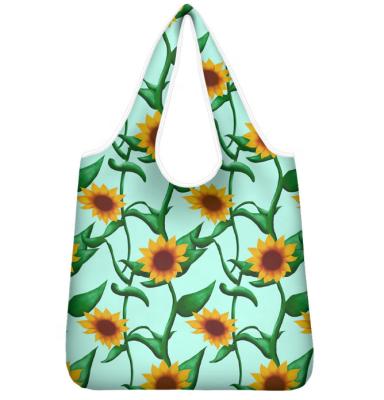 China 2021 reusable hot selling sublimated printed foldable bag for sale