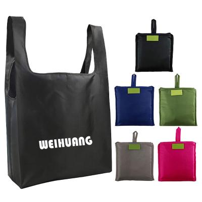 China Reusable Cheap Wholesale Custom Bag Eco-friendly Polyester Reusable Folding Shopping Bag for sale