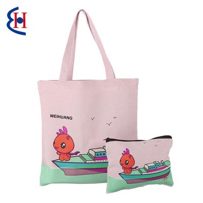 China Reusable high quality reusable luxury designer women cotton coffee plain pink mini tote bag canvas for sale