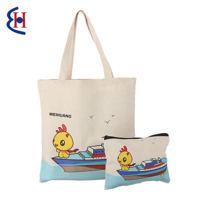 China High Quality Reusable Grocery Reusable Custom Logo Simple Natural Cotton Canvas Tote Shopping Bag for sale