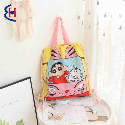 China Wholesale Customized Amazon Waterproof Hot Seller Screen Printing Drawstring Backpack Bag Washable Promotional For Kids for sale