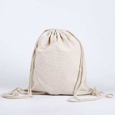 China Weihuang Best Dust Bags Cotton Canvas Drawstring Bag Waterproof Wholesale White Backpack With Logo for sale