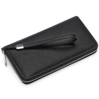 China Women RFID card holder luxury genuine leather wallet 2022 European wholesale ladies long wallet for sale