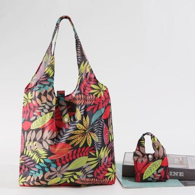 China Custom Print Fabric Eco - Friendly Reusable Folding Waterproof Bag for sale