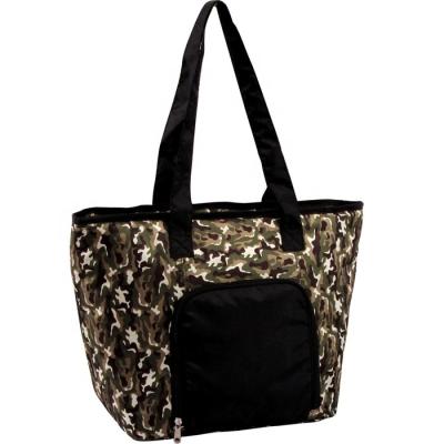 China Waterproof Camouflage Printed Outdoor Lunch Wine Food PEVA Insulated Cooler Bag for sale