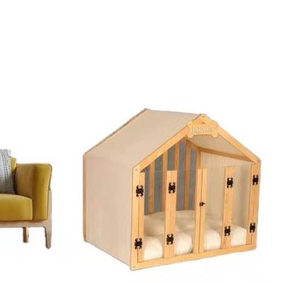 China Shabby Chic Modern Wooden Pet Houses Wooden Dog Crate Heating MSH Animal Dog Cage for sale