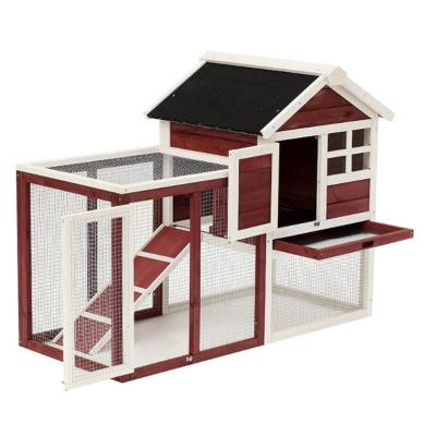 China 2021 Windproof New Waterproof Wooden Rabbit Cage With Asphalt Roof And Interesting Outdoor Sloping Running Is Suitable For Rabbits And for sale