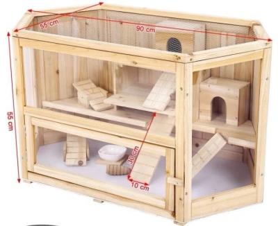 China Large Viable Chinese Natural Wooden Pet Gerbil Hamster House Cages For Sale for sale