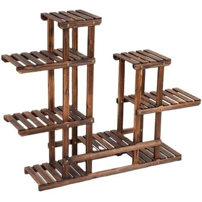 China Modern Wooden Storage Rack Warehouse 6 Tier Ourdoor / Indoor Balcony for sale