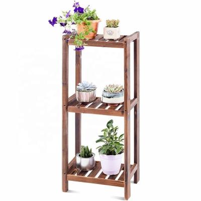 China Breathable Plant Shelf Display Wooden Flower Pot Rack For Sale for sale