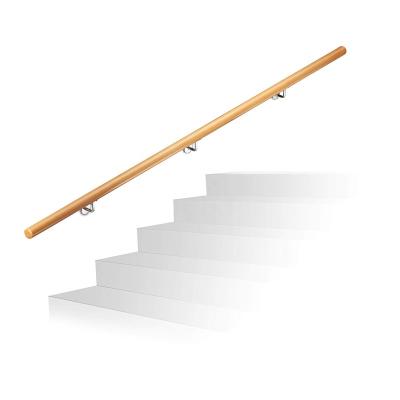 China Traditional Solid Wood Safety Anti Slip Grab Rail Heavy Railings For Interior Stairs for sale