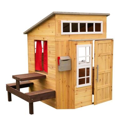 China Outdoor Factory Easily Assembled Cheap Wooden Kids Playhouse for sale