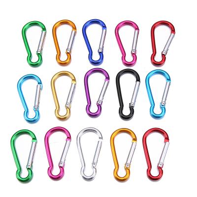 China Outdoor Activities 5# Gourd Clasp Small Key Chain Carabiner Clip Set For Outdoor Camping Mini Lock Hooks Spring Snap Link for sale