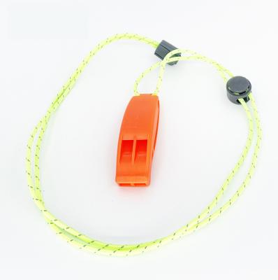 China Lightweight Emergency Whistles Survival Rescue Rescue Whistle Plastic Safety with Reflective Lanyard for Camp, Referee, Lifeguard, Fishing, Hiking for sale