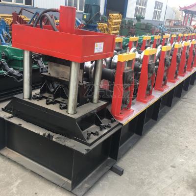 China Touch Screen+ Button Highway Guardrail Fence Roll Forming Machine Highway Guardrail Plate Hardware Production Line for sale