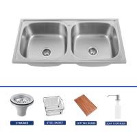 Chine 780*430 Evier à cuve à double bol sous-monté avec robinet à vendre