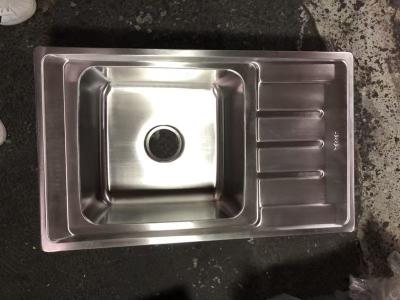 China Kitchen Sink With Drainboard Square Drain Hole for sale