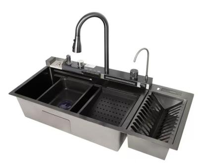 China Grid Accessories Included 18/10 Chromium/Nickel Corner Stainless Steel Kitchen Sink for sale