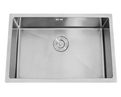 China 10mm Rounded Corner Deep Single Bowl Kitchen Sink With Right Angle for sale