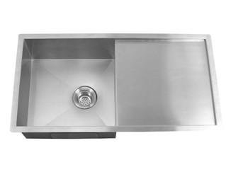 China 84x44cm Single Bowl Stainless Steel Handmade Sink Noise Elimination for sale