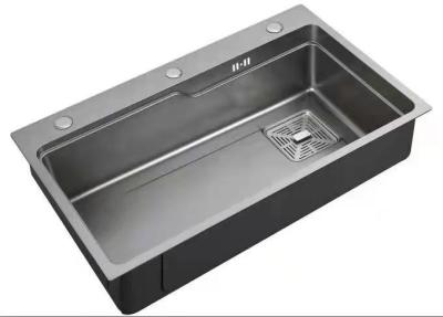 China Rectangular Stylish 100% Handmade Stainless Steel Sink Topmount for sale