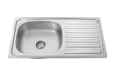 中国 Drainboard 0.6mmの単一の台所の流しのサテンの低下0.8mm 販売のため