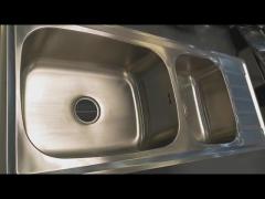 12050R stainless steel kitchen sink with drainboard with two bowl size in 120x50 in good quality