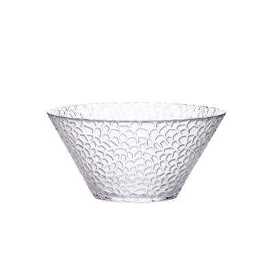 China Freezer Safe Custom Large Round Microwave Oven Freezer Safe Custom Large Round Salad Fruit Dish Ice Slot Transparent Serving Mixing Glass Bowls for sale