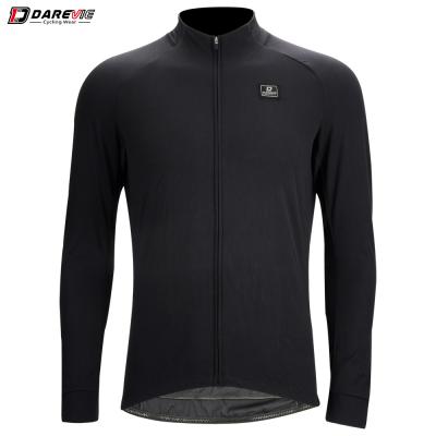 China Winter Thermal Fleece Antibacterial Hot Selling Cycling Tank Tops With Zipper Cycling Long Sleeves Jacket For Men for sale